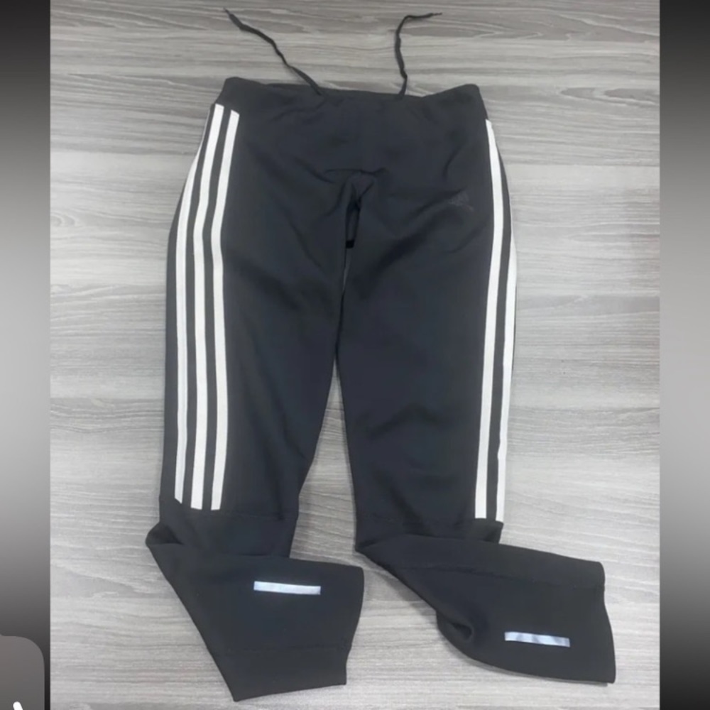 Adidas 3 Stripe Energy Running Climalite Compression Tights Black Size Small